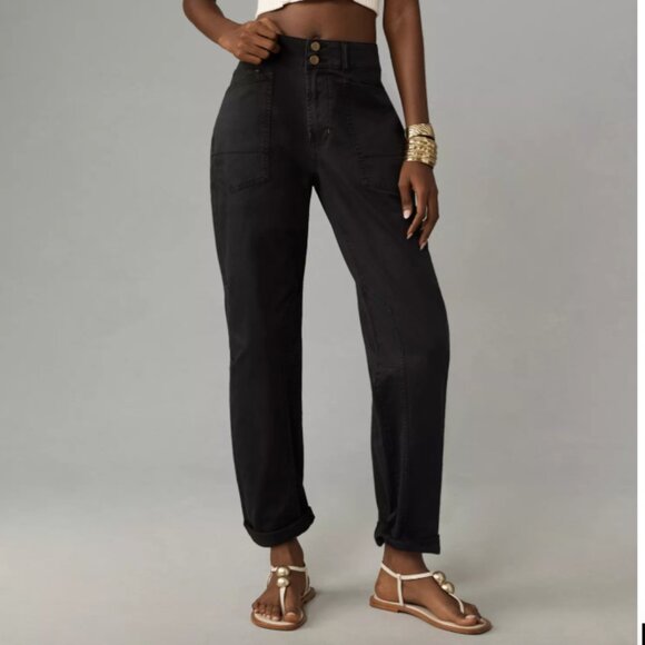 Anthropologie Pants - Anthropologie Pilcro The Wanderer Mid Rise Relaxed Pant Dark Gray Utility
